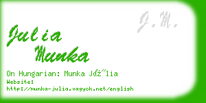 julia munka business card